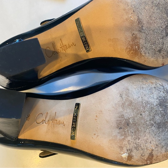 Cole Haan Platform Patent Leather Black MaryJane with Nike Air cushioning, CHIC - Picture 5 of 6